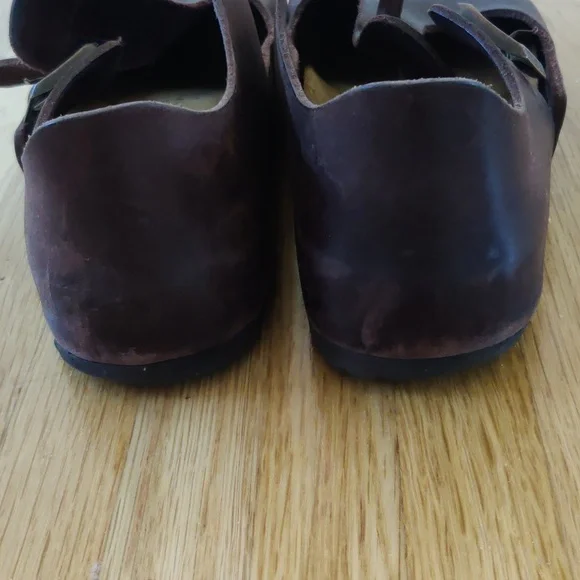 Birkenstock Brown Leather Paris Mary Jane RARE!!! - Picture 5 of 9